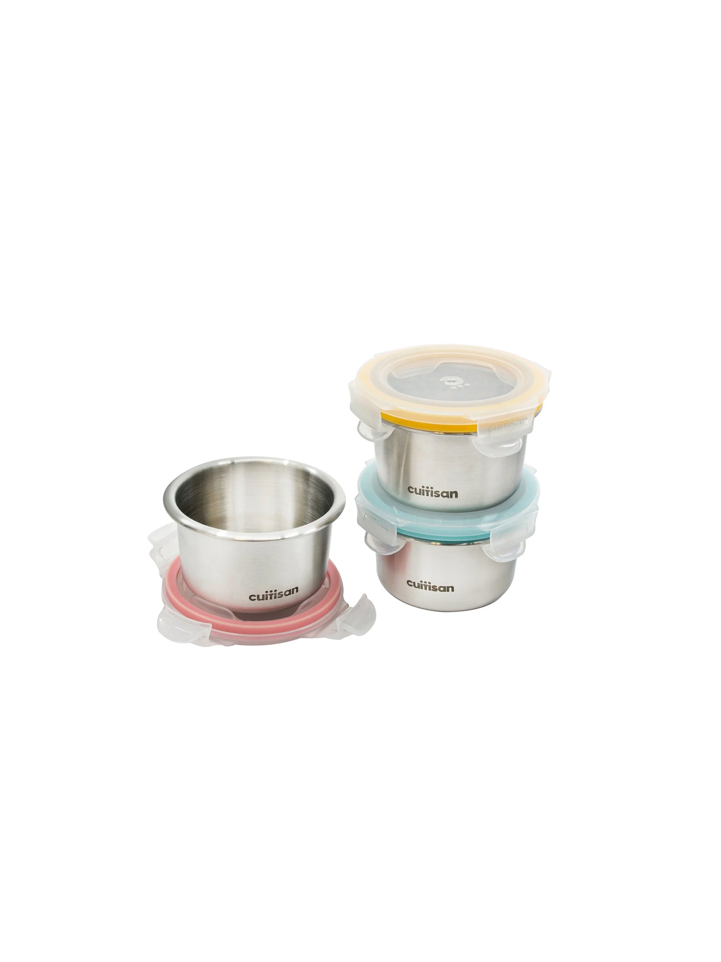 SET 3 TUPPERS REDONDOS ACERO INOX