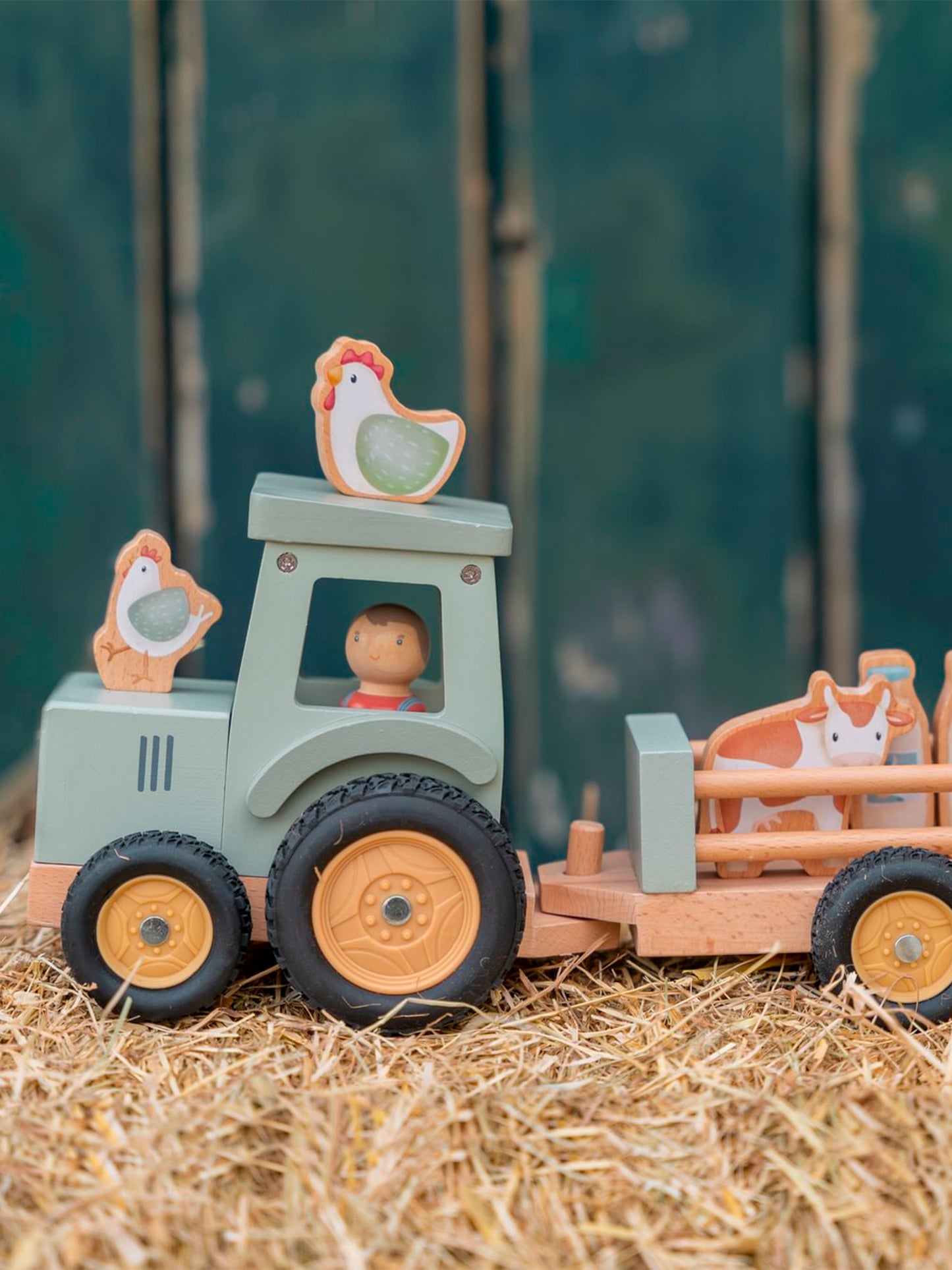 TRACTOR GRANJA CON TRAILER