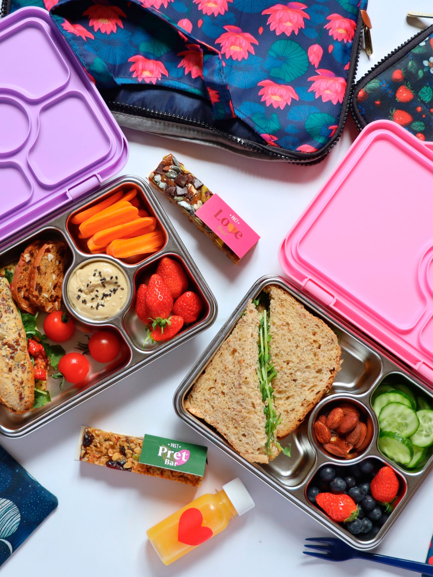 YUMBOX PRET ACERO INOX 4 SECCIONES GLITTER PARIS
