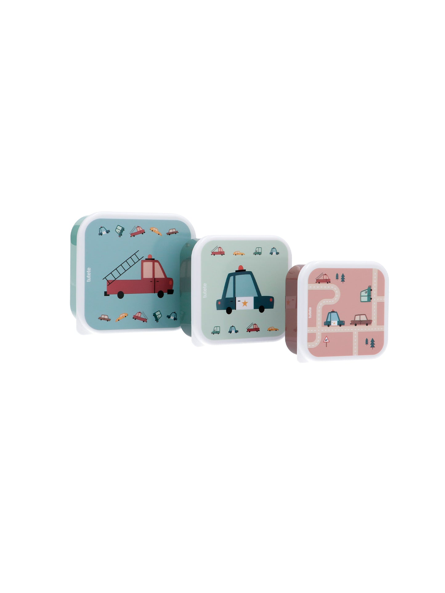3 TUPPER - CAJA DE ALMUERZO VINTAGE CARS Tutete KIDSME