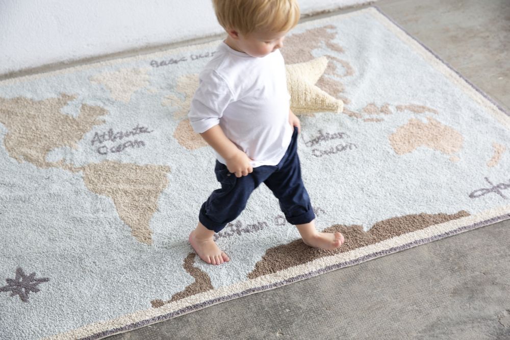 ALFOMBRE LAVABLE VINTAGE MAP Kidsme Store KIDSME