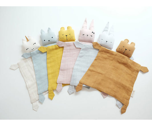 DOUDOU ANIMAL BUNNY MAUVE ALGODÓN ORGÁNICO Kidsme Store KIDSME