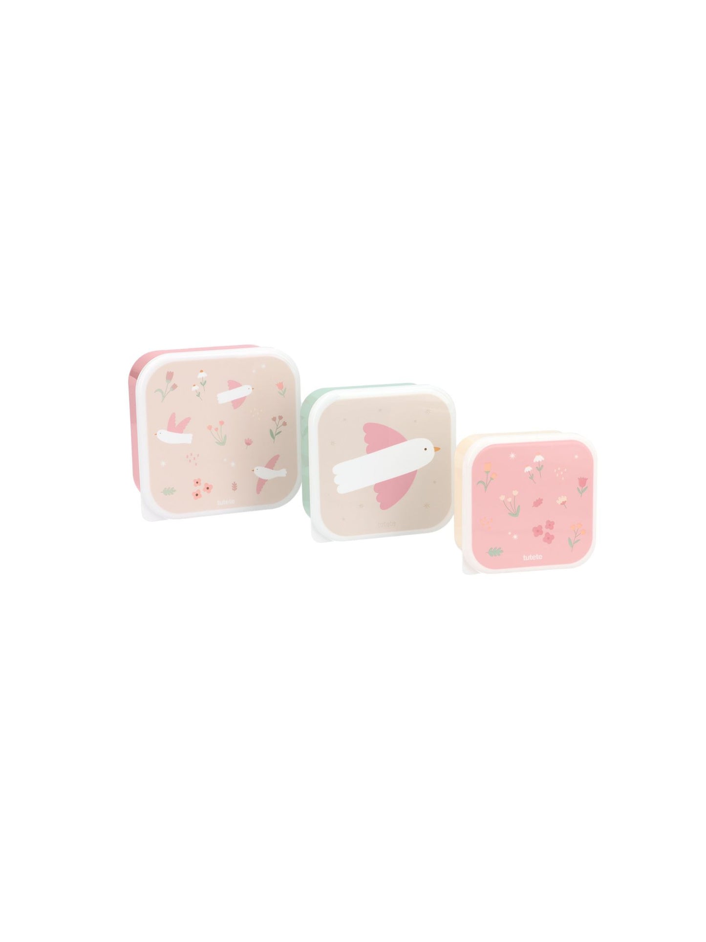 3 TUPPER - CAJA DE ALMUERZO BLOSSOM BIRDS Tutete KIDSME