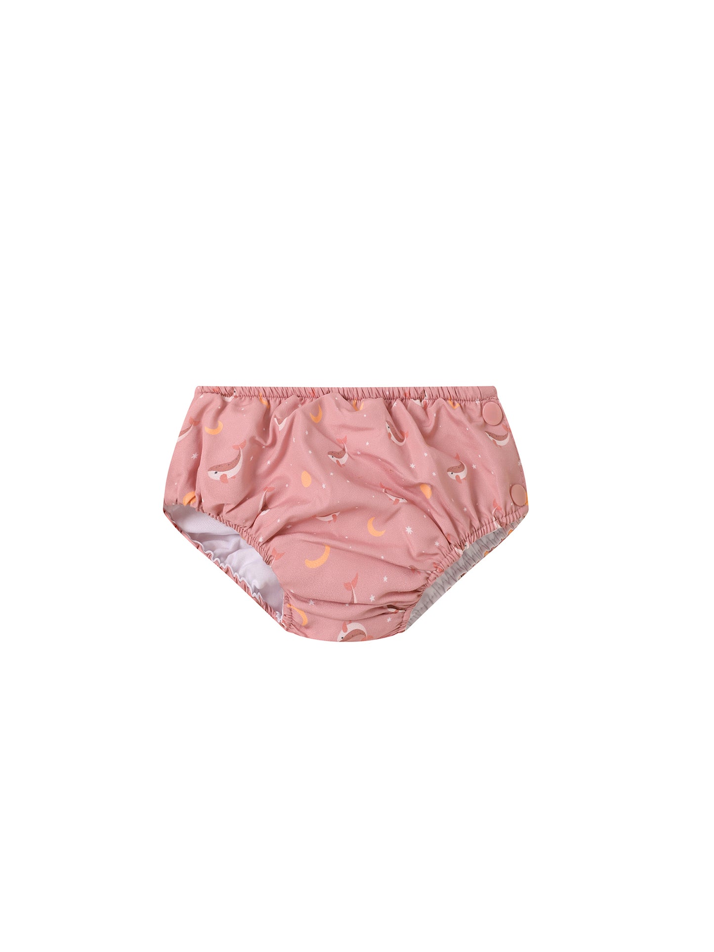 BAÑADOR PAÑAL VOLANTES PROTECCIÓN SOLAR WHALE PINK