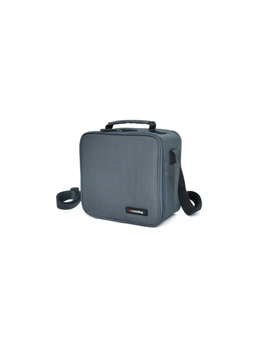 BOLSA TÉRMICA GRIS + 2 CONTENEDORES INOX 700ml (APTO HORNO/MICRO)