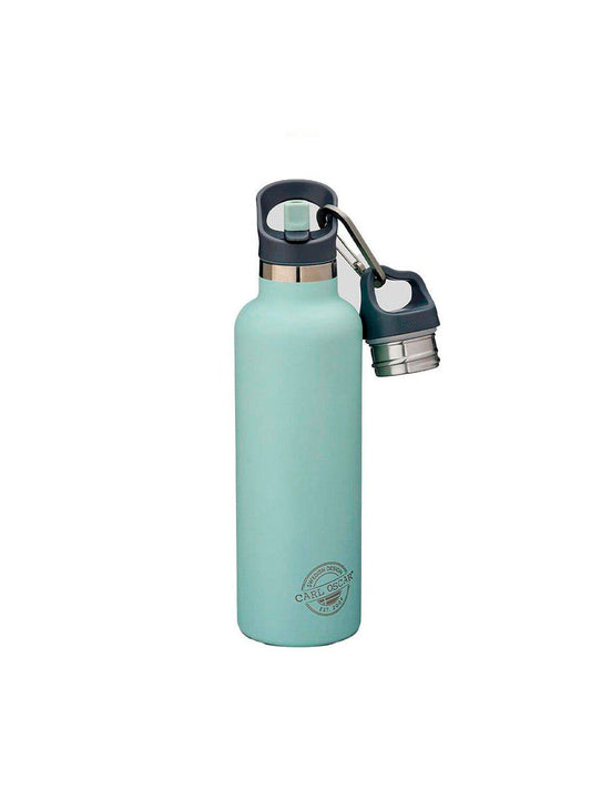 BOTELLA CON PAJITA DE ACERO INOX VERDE 500ml