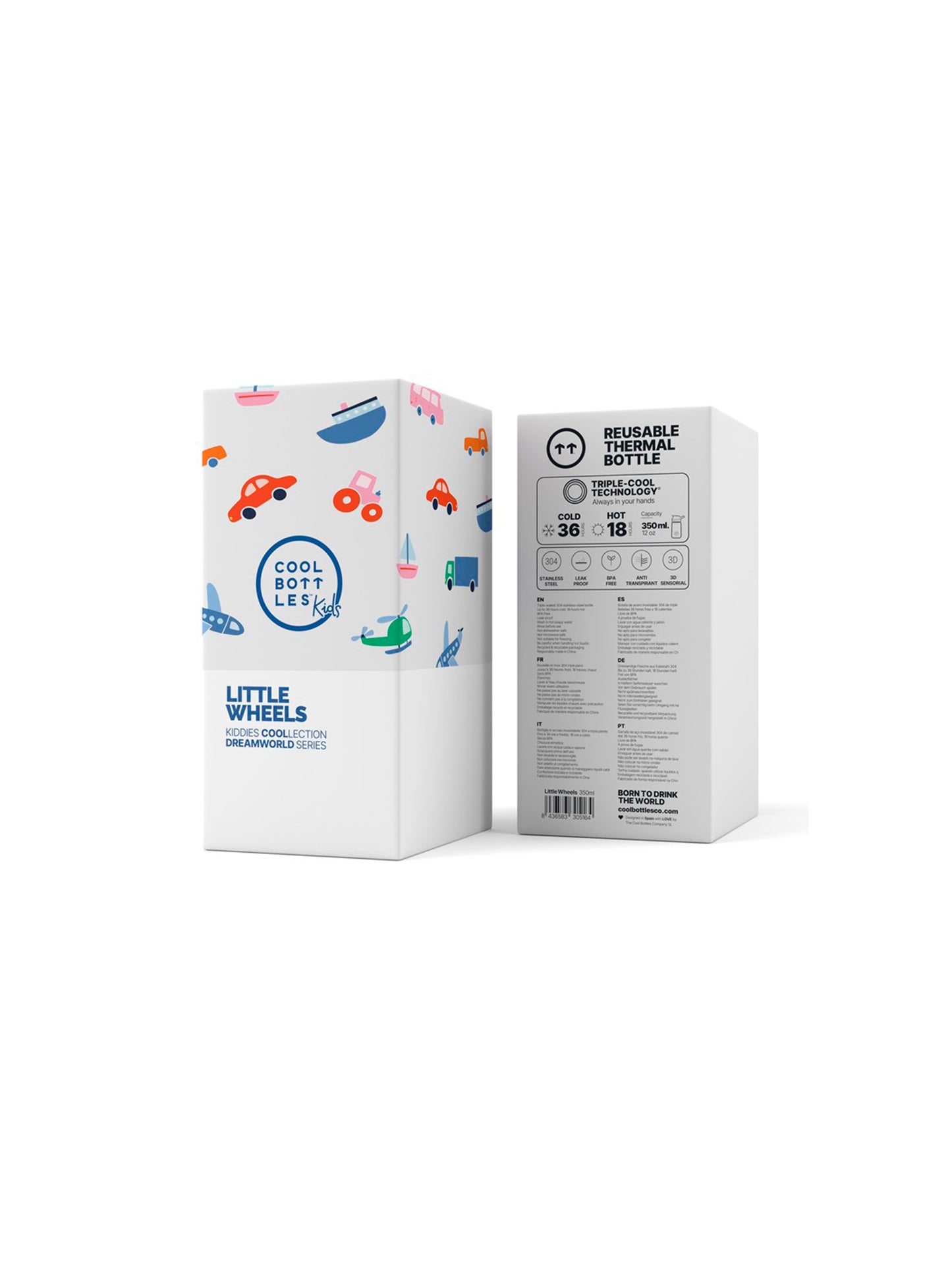 BOTELLA TÉRMICA KIDDIES LITTLE WHEELS 350ml