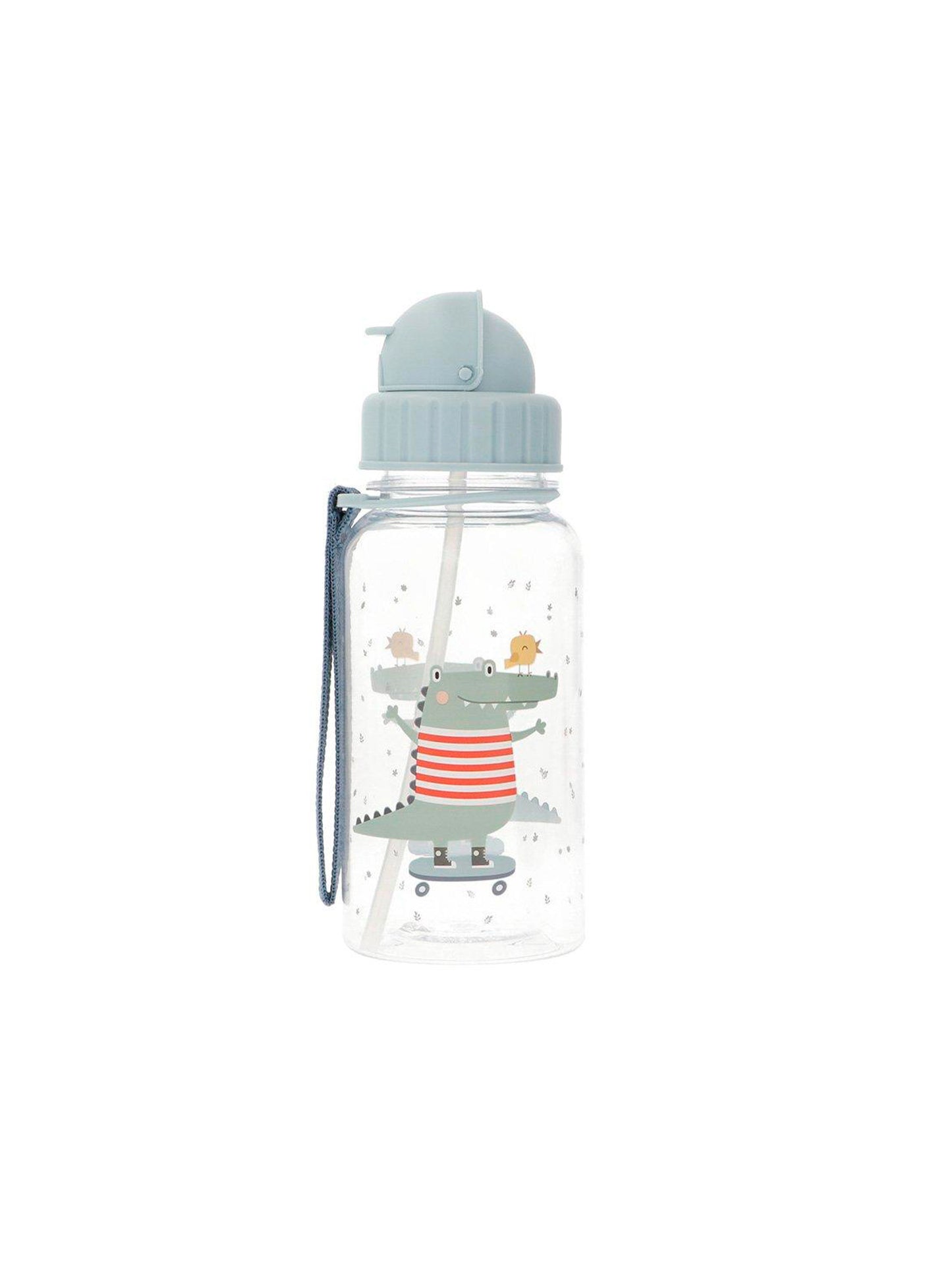 BOTELLA DE PLÁSTICO PAJITA CROC