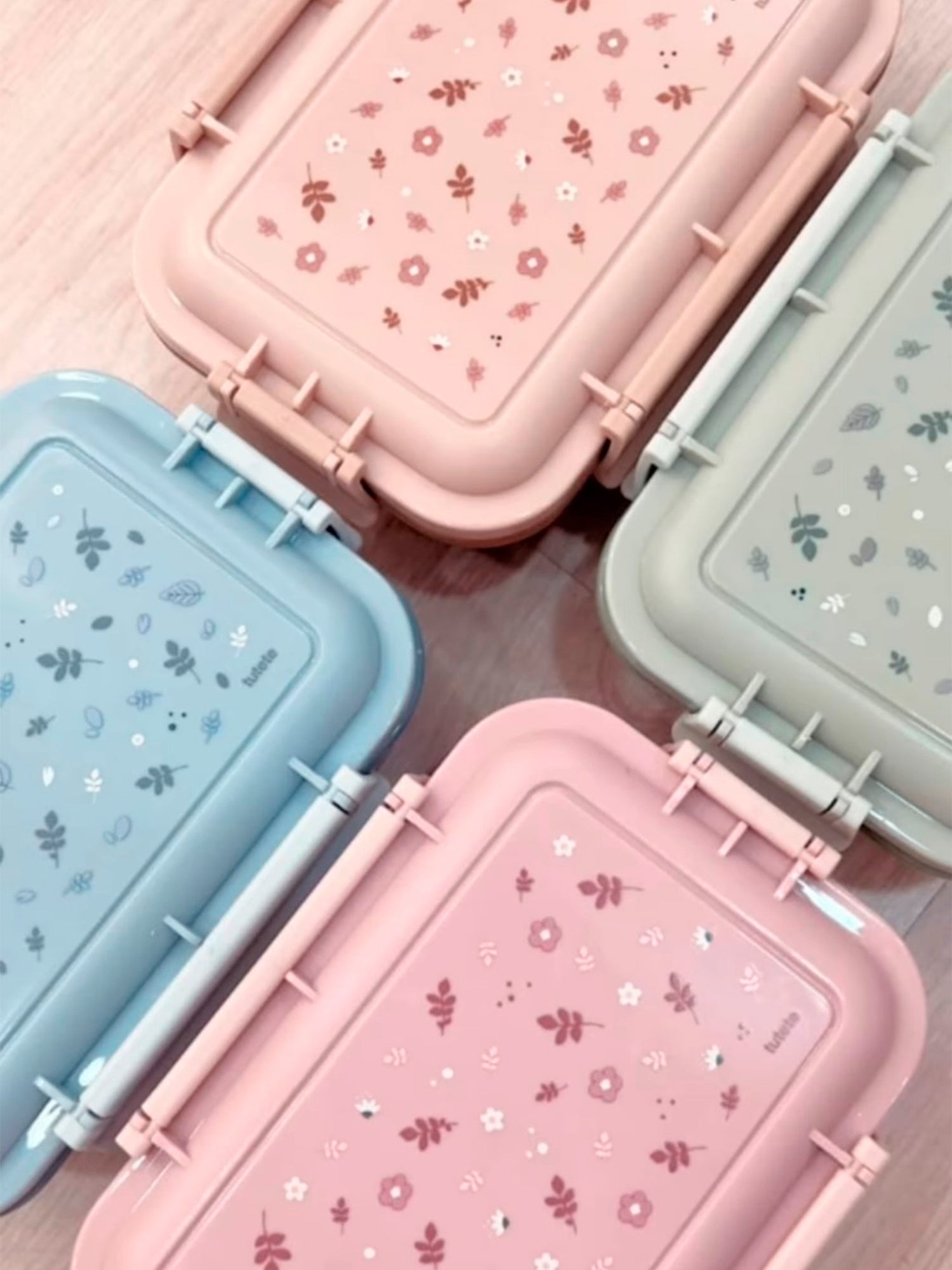 TUPPER-CAJA ALMUERZO BENTO LEAVES SAGE Tutete KIDSME