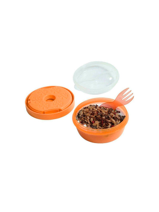 TUPPER-CAJA ALMUERZO CON TAPA REFRIGERANTE N'ICE CUP NARANJA