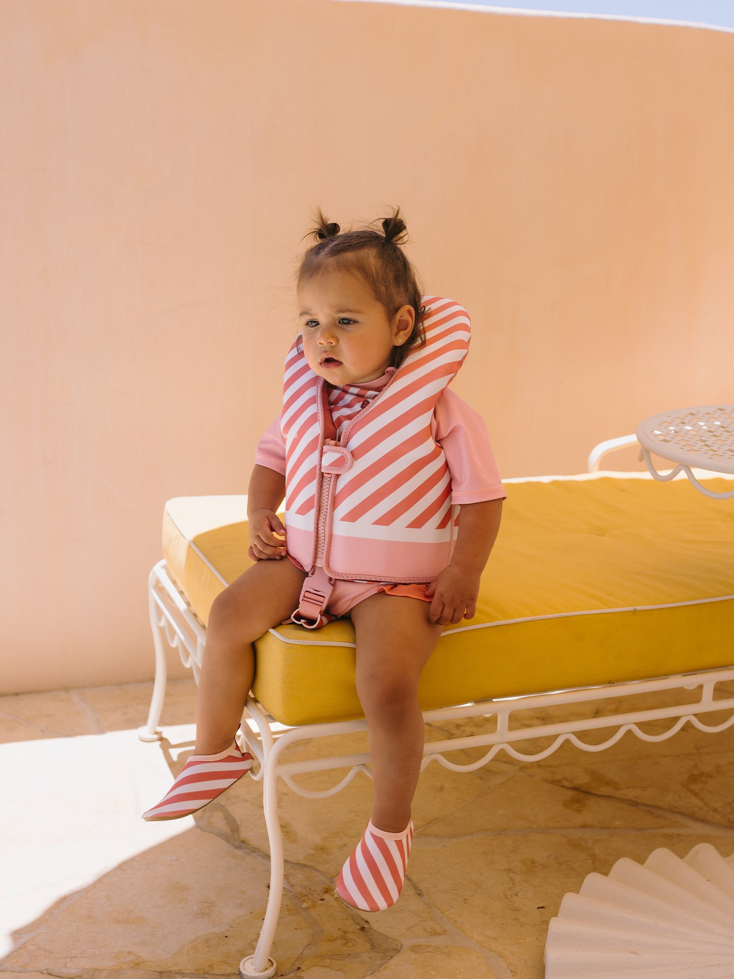 CHALECO FLOTADOR APRENDIZAJE STRIPES BLOOM & BLUSH 1-2 AÑOS