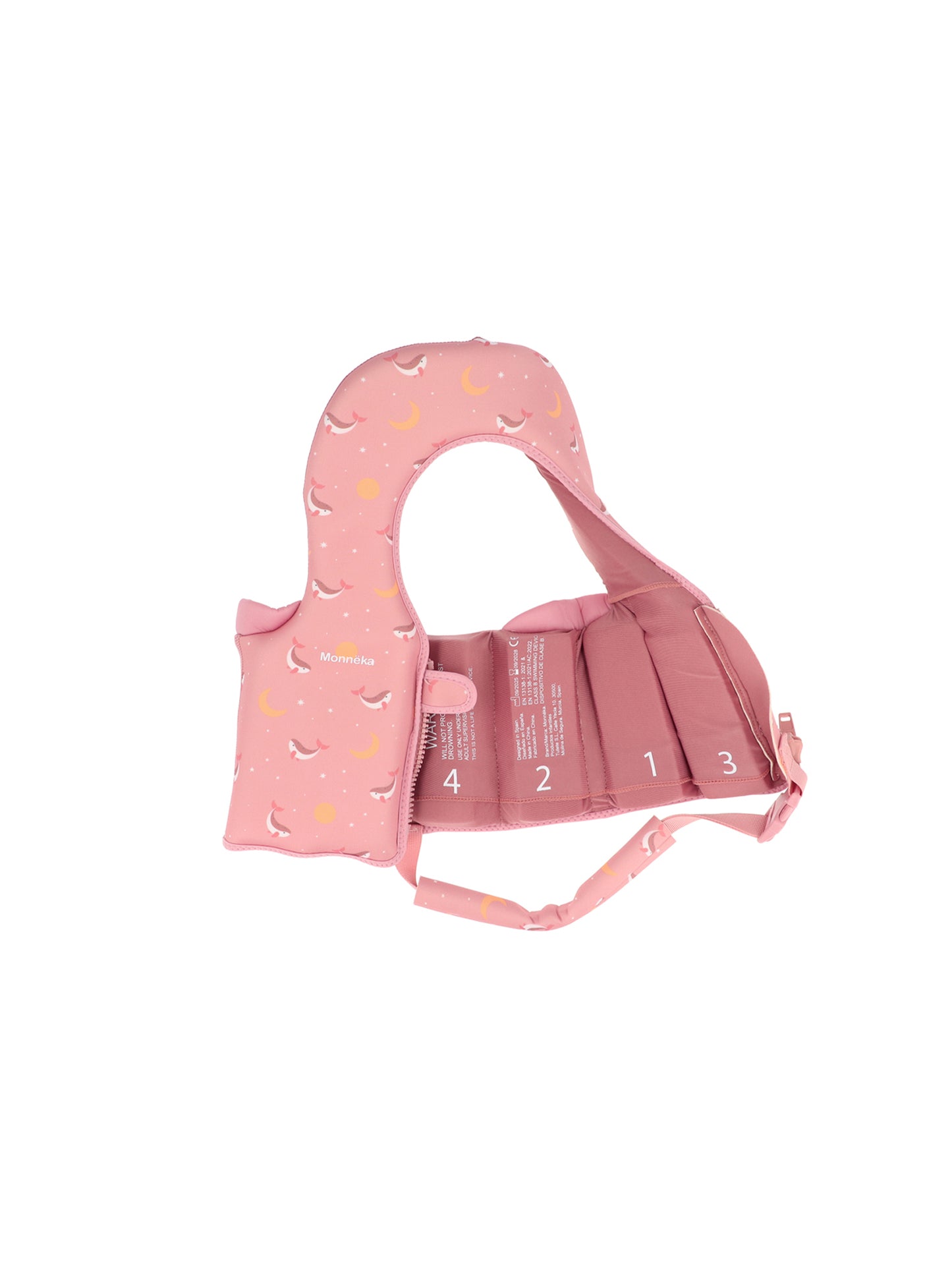CHALECO FLOTADOR APRENDIZAJE WHALE PINK 1-2 AÑOS