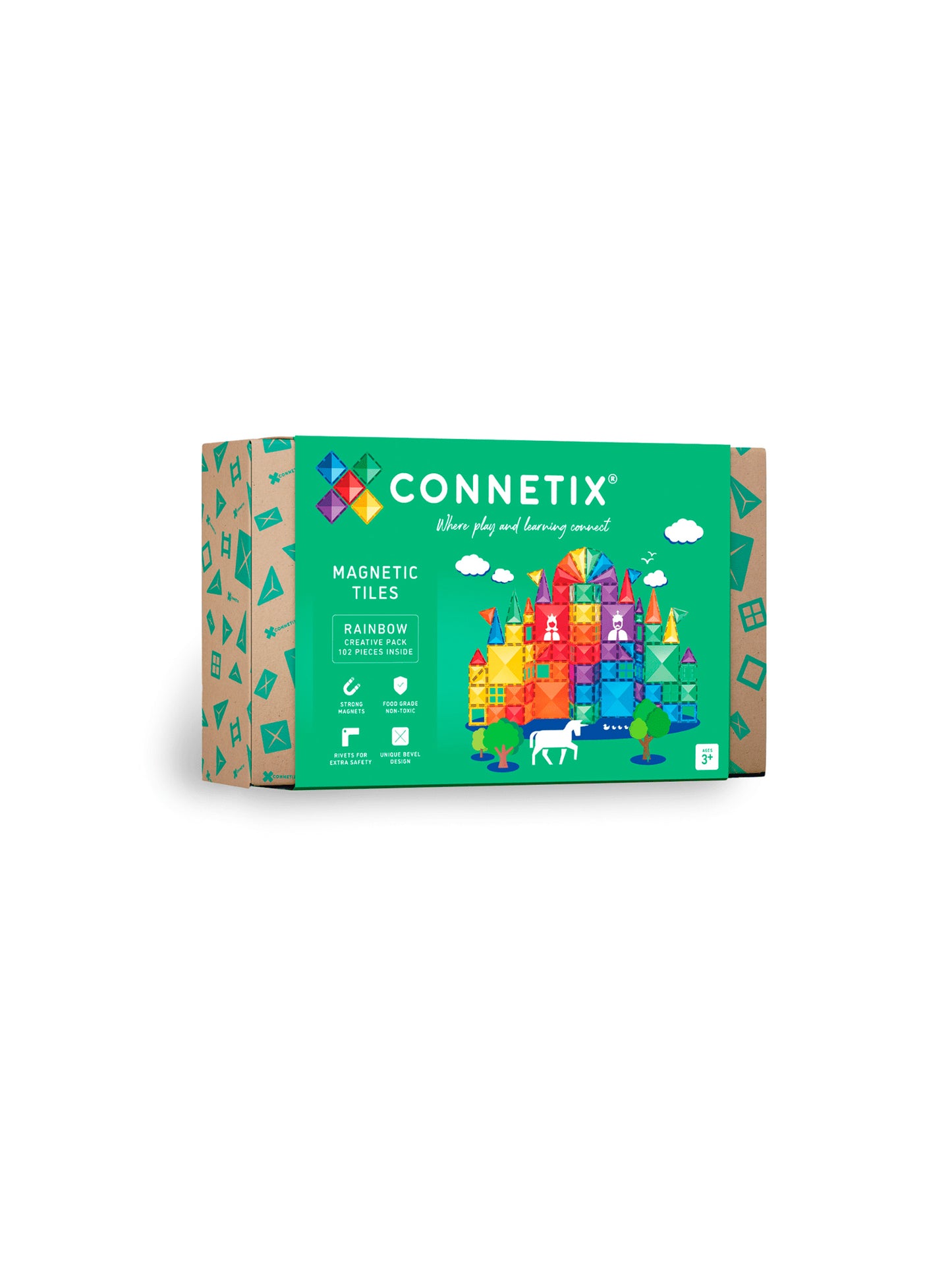 102 PIEZAS MAGNÉTICAS CONNETIX RAINBOW CREATIVE PACK