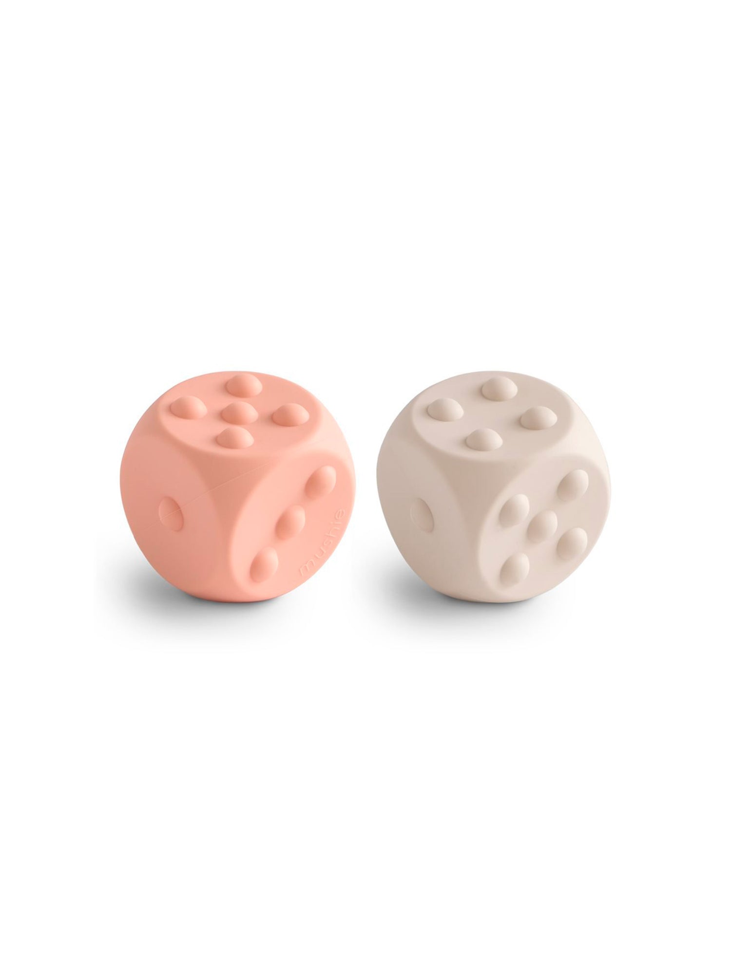 DADOS SILICONA SENSORIALES BLUSH/SAND Mushie KIDSME