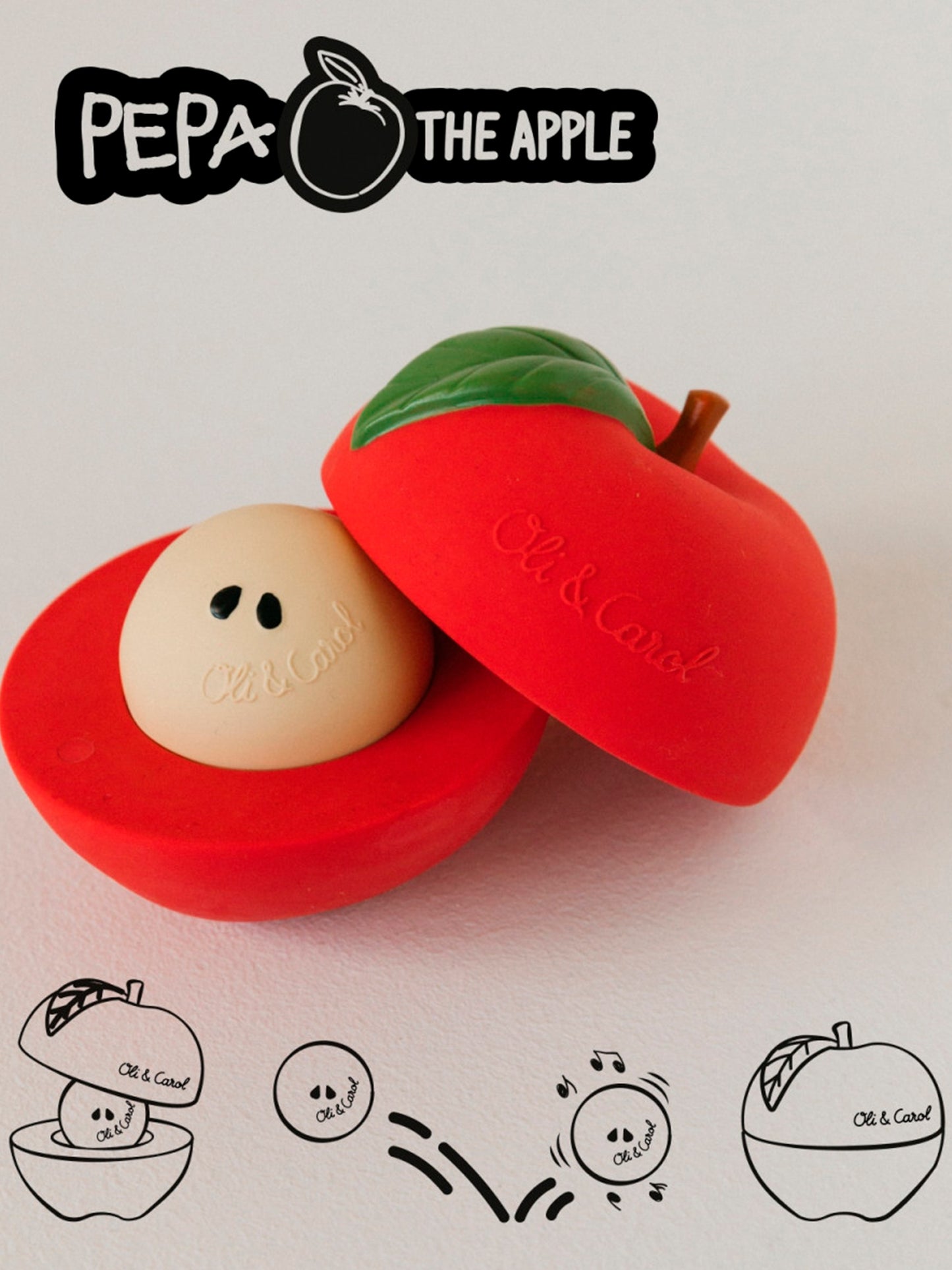 SONAJERO JUGUETE APILABLE MANZANA