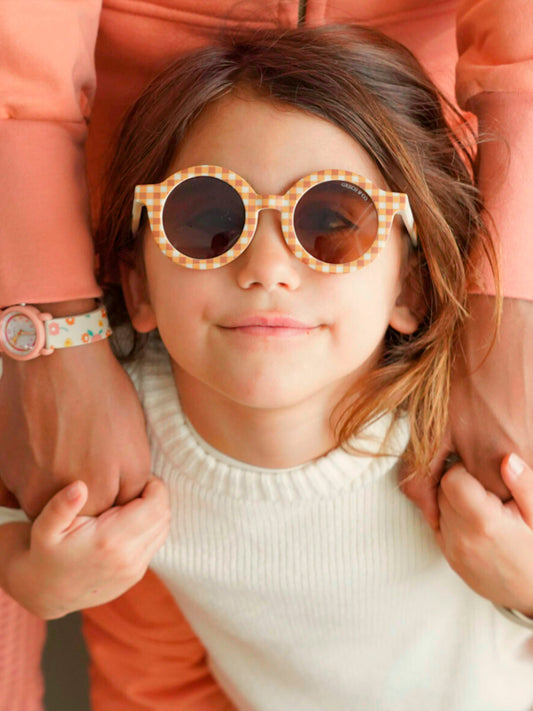 GAFAS DE SOL ORIGINAL ROUND SIENNA GINGHAM Grech & Co. KIDSME