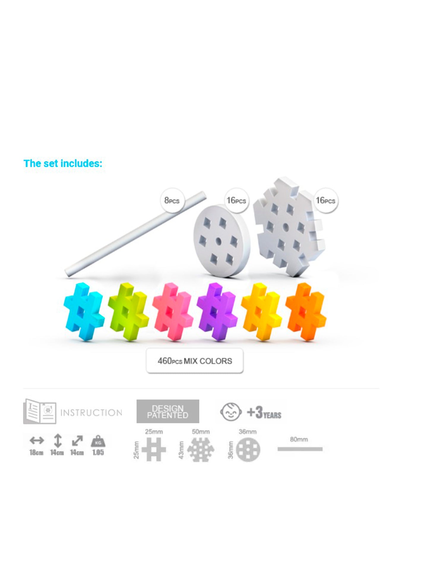MELI BÁSIC CONSTRUCTOR TRAVEL BOX 500 PIEZAS Meli KIDSME