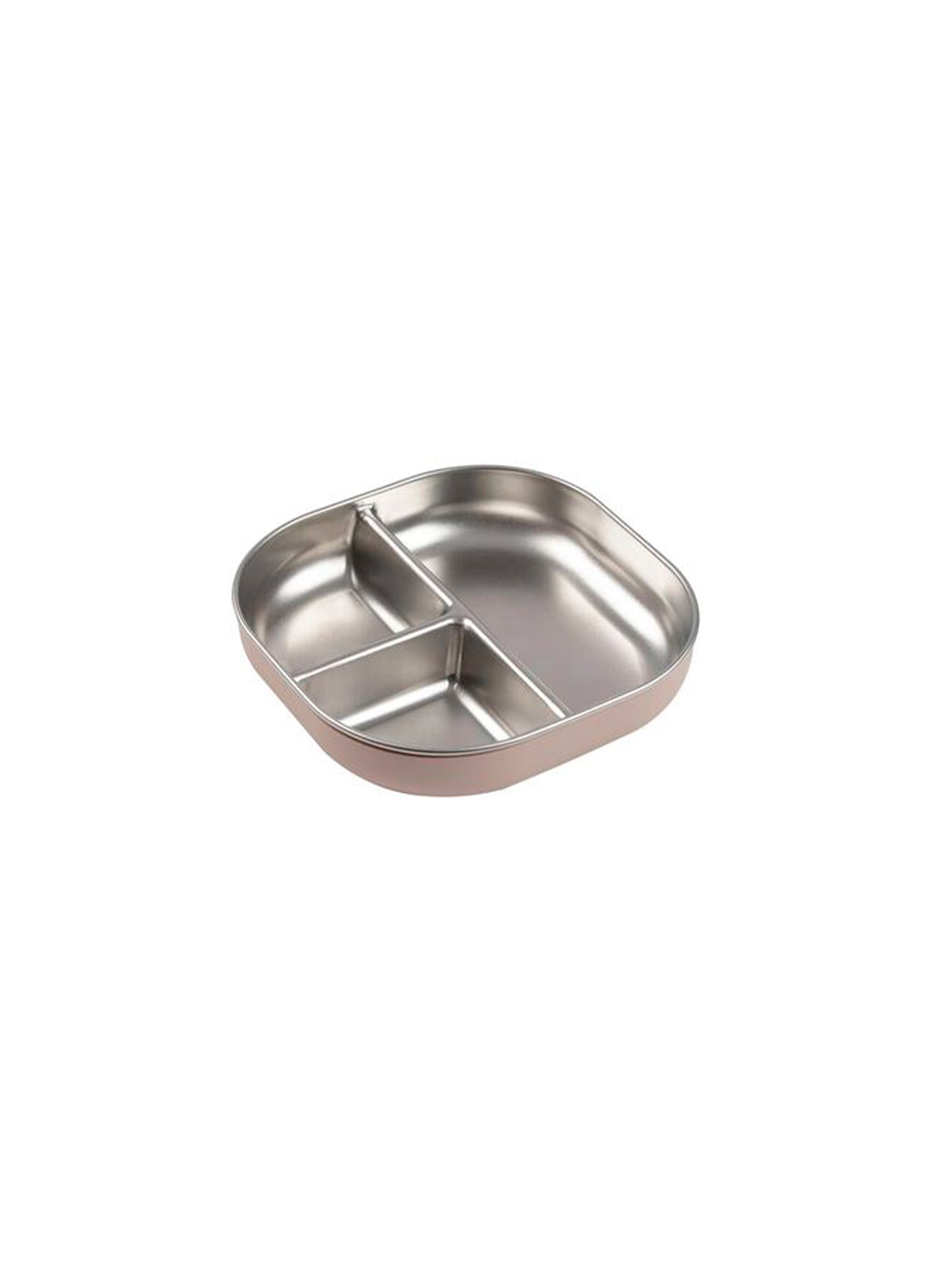 PLATO COMPART INOX APTO MICROONDAS ROSA