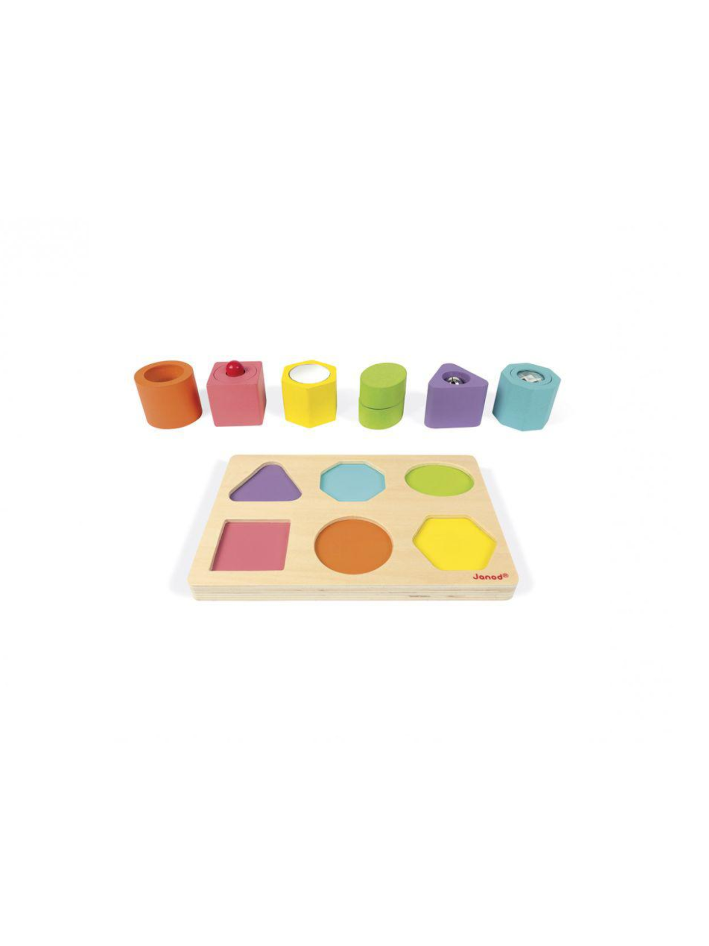 PUZLE CON 6 FIGURAS SENSORIALES I WOOD