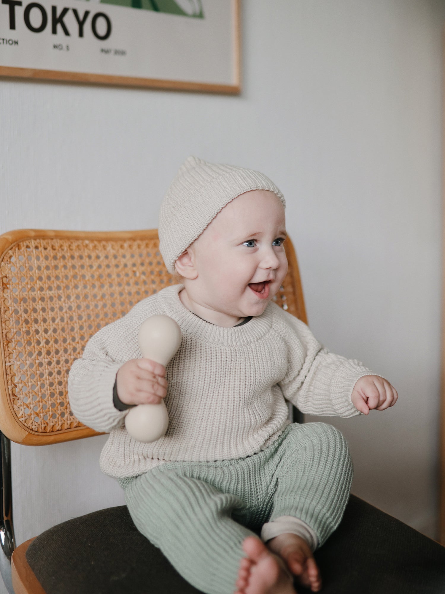 SONAJERO SILICONA CAMBRIDGE BLUE Mushie KIDSME