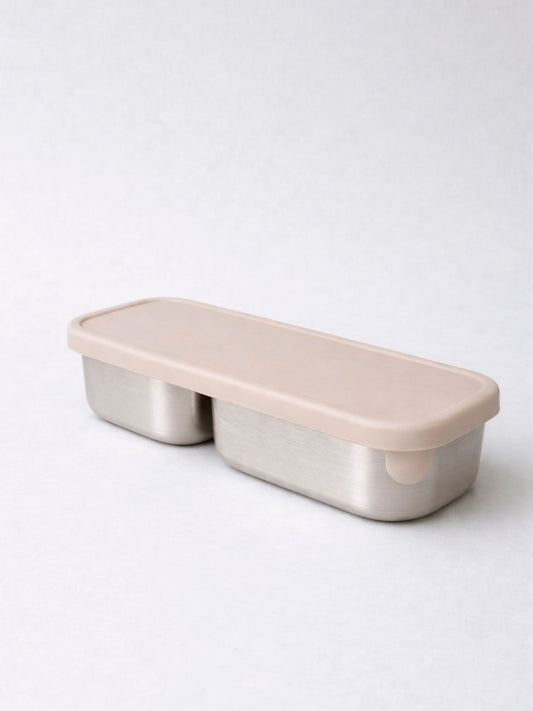 SNACK BOX 2 EN 1 GREY HAPS Nordic KIDSME