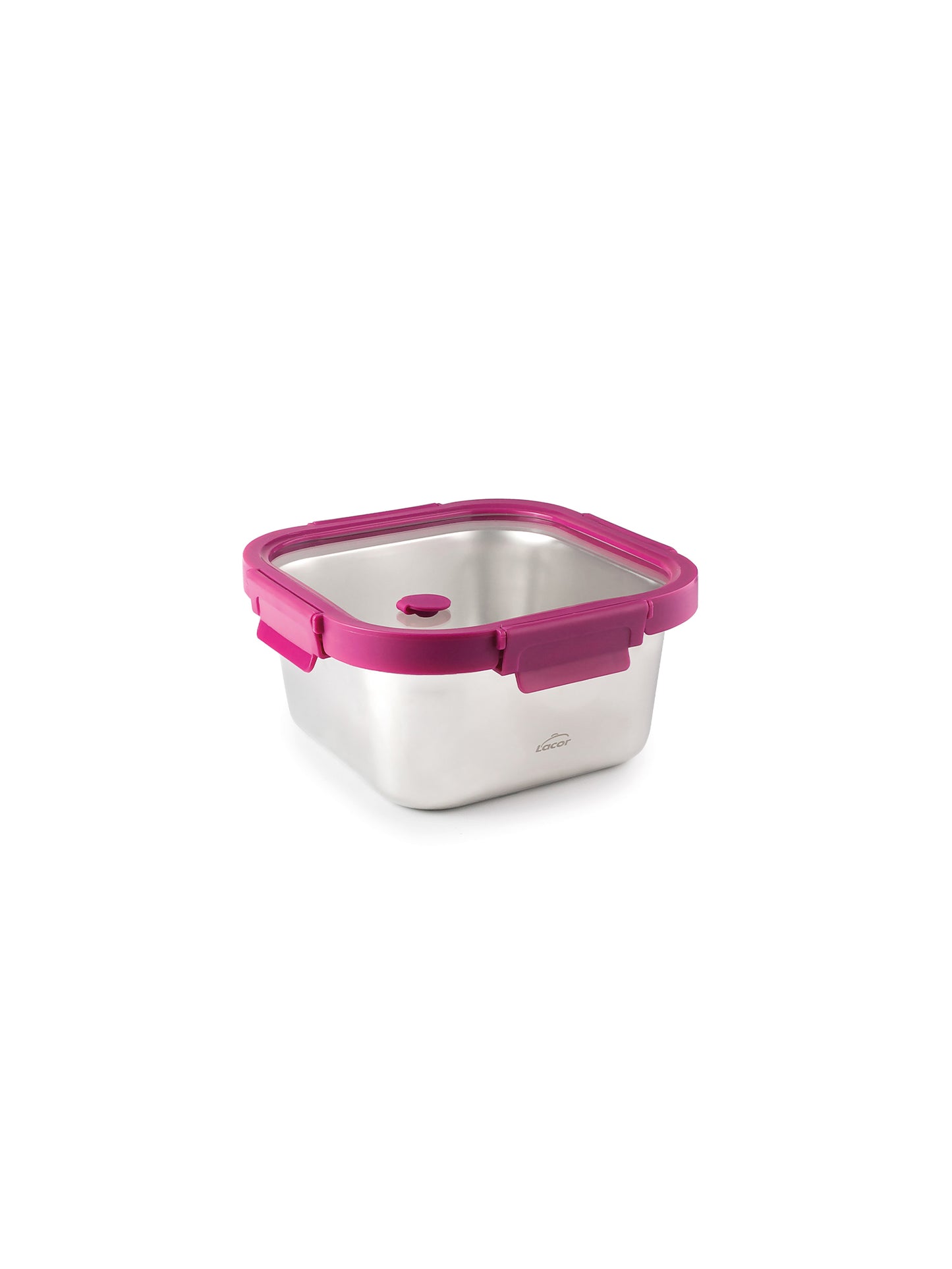 TUPPER ACERO CUADRADO 650ml APTO HORNO/MICROONDAS Lacor KIDSME