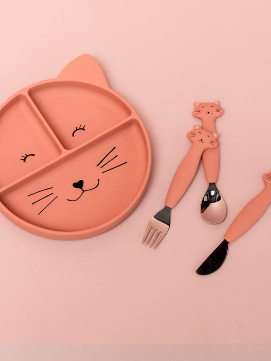 CUBIERTOS SILICONA 3 PIEZAS CAT Trixie KIDSME