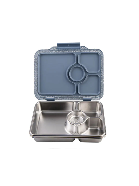 YUMBOX PRET ACERO INOX 4 SECCIONES GLITTER PARIS