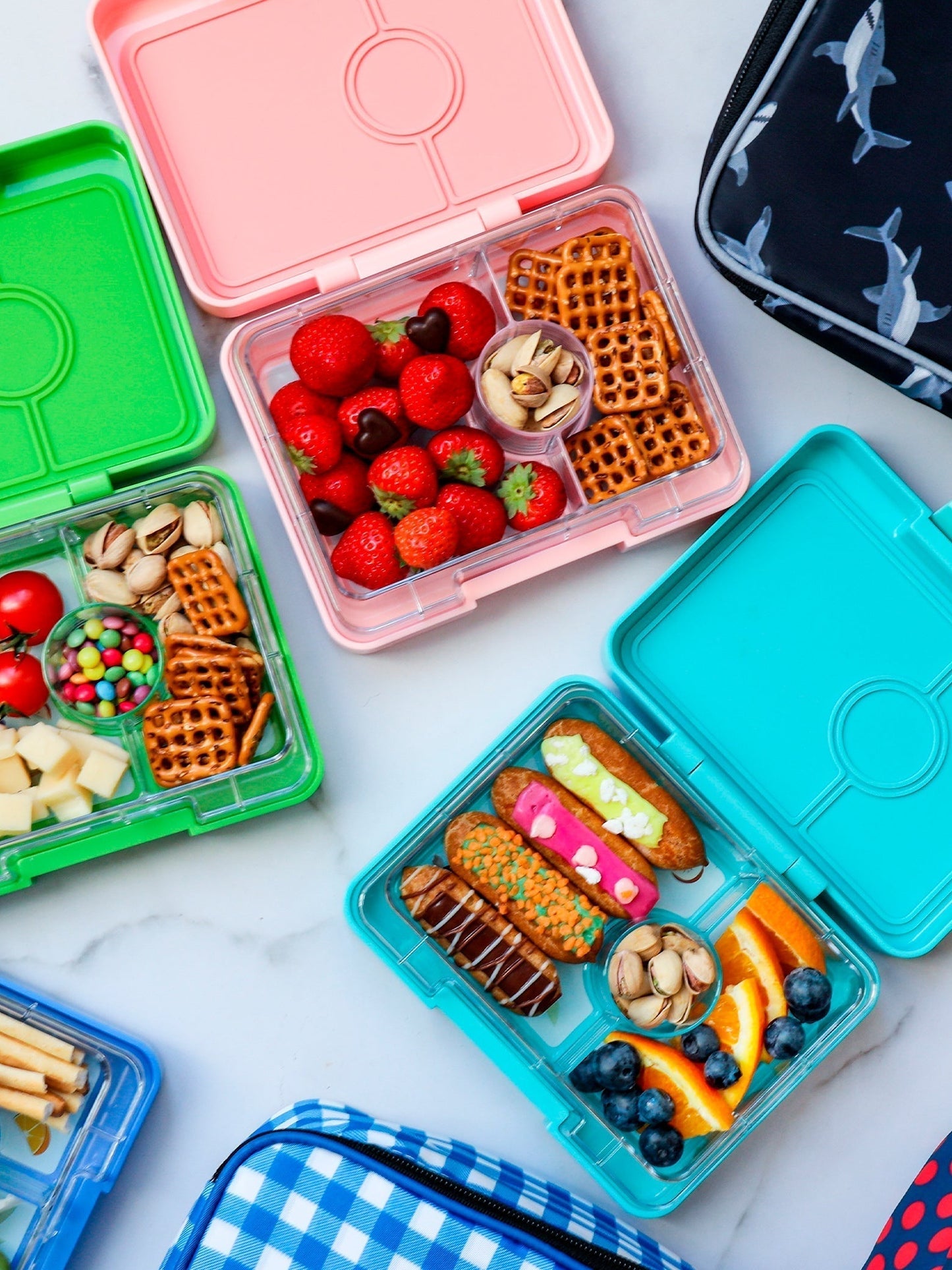 YUMBOX SNACK 3 SECCIONES RAINBOW PURPLE Yumbox KIDSME