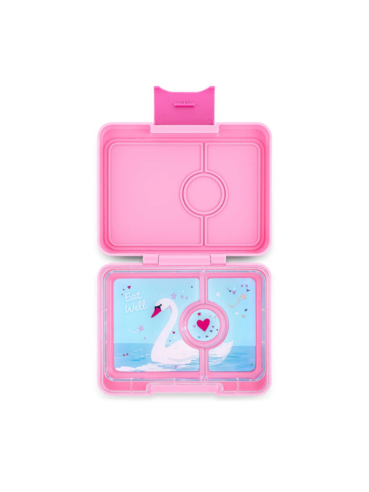 YUMBOX SNACK 3 SECCIONES CISNE ROSA Yumbox KIDSME