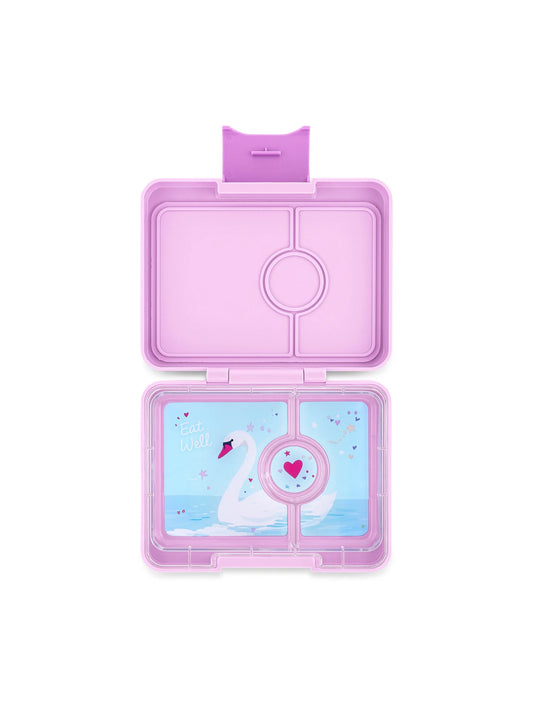 YUMBOX SNACK 3 SECCIONES CISNE LILA Yumbox KIDSME