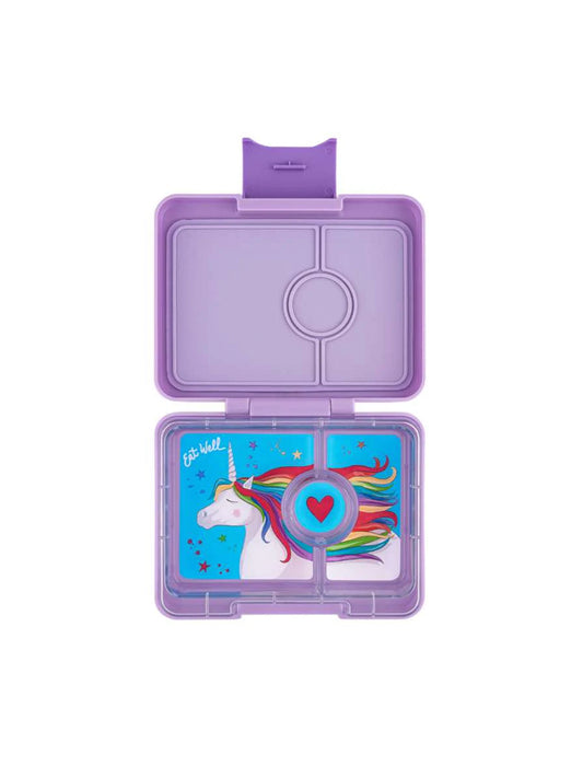 YUMBOX SNACK 3 SECCIONES UNICORN PURPLE