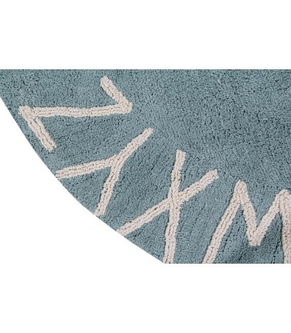 ALFOMBRA LAVABLE ROUND ABC NATURAL-BLUE Kidsme Store KIDSME