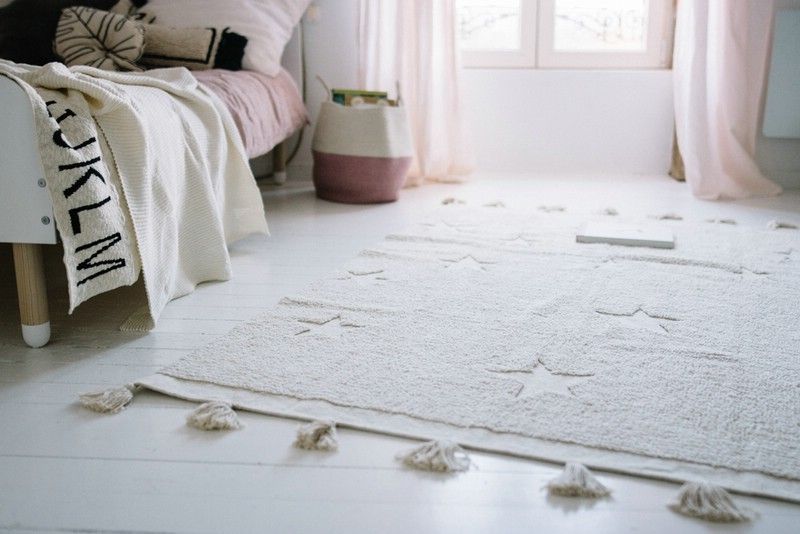 ALFOMBRA LAVABLE HIPPY STARS NATURAL Kidsme Store KIDSME