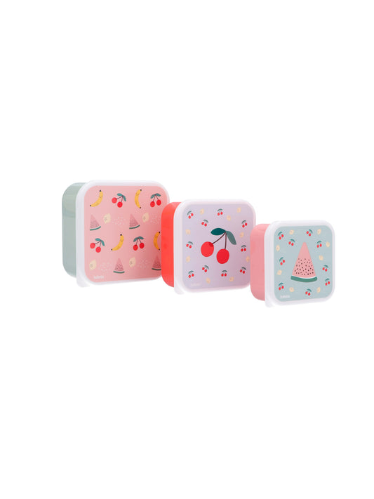3 TUPPER - CAJA DE ALMUERZO FRUITS Kidsme Store KIDSME