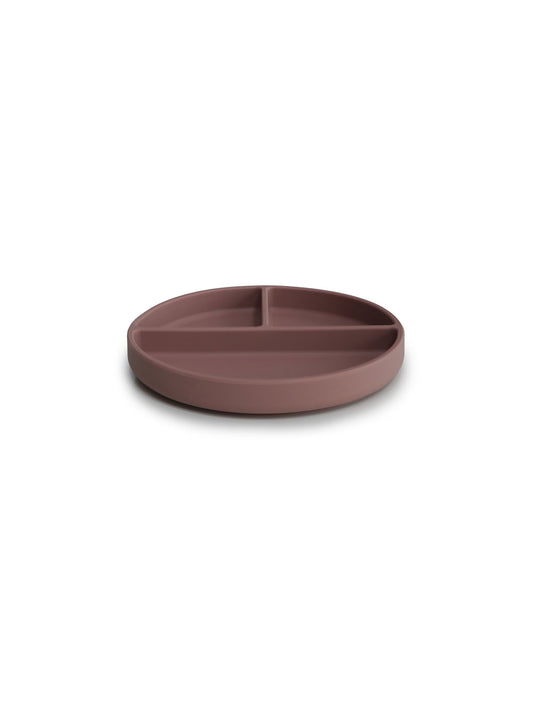 PLATO CON VENTOSA MAUVE Mushie KIDSME