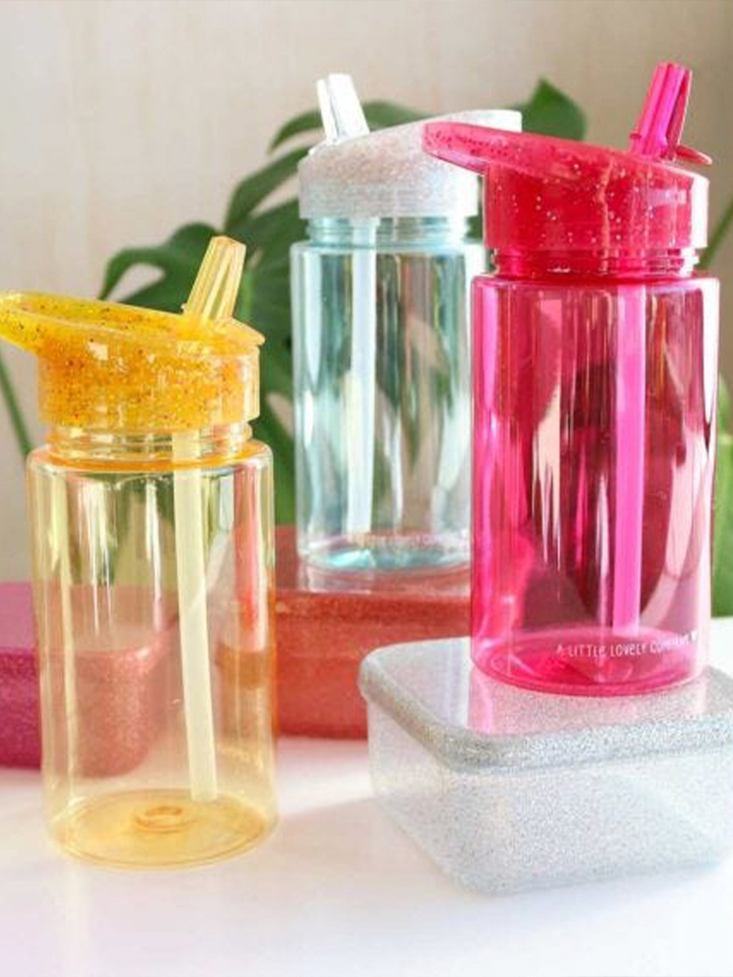 BOTELLA GLITTER PLATA A little lovely company KIDSME