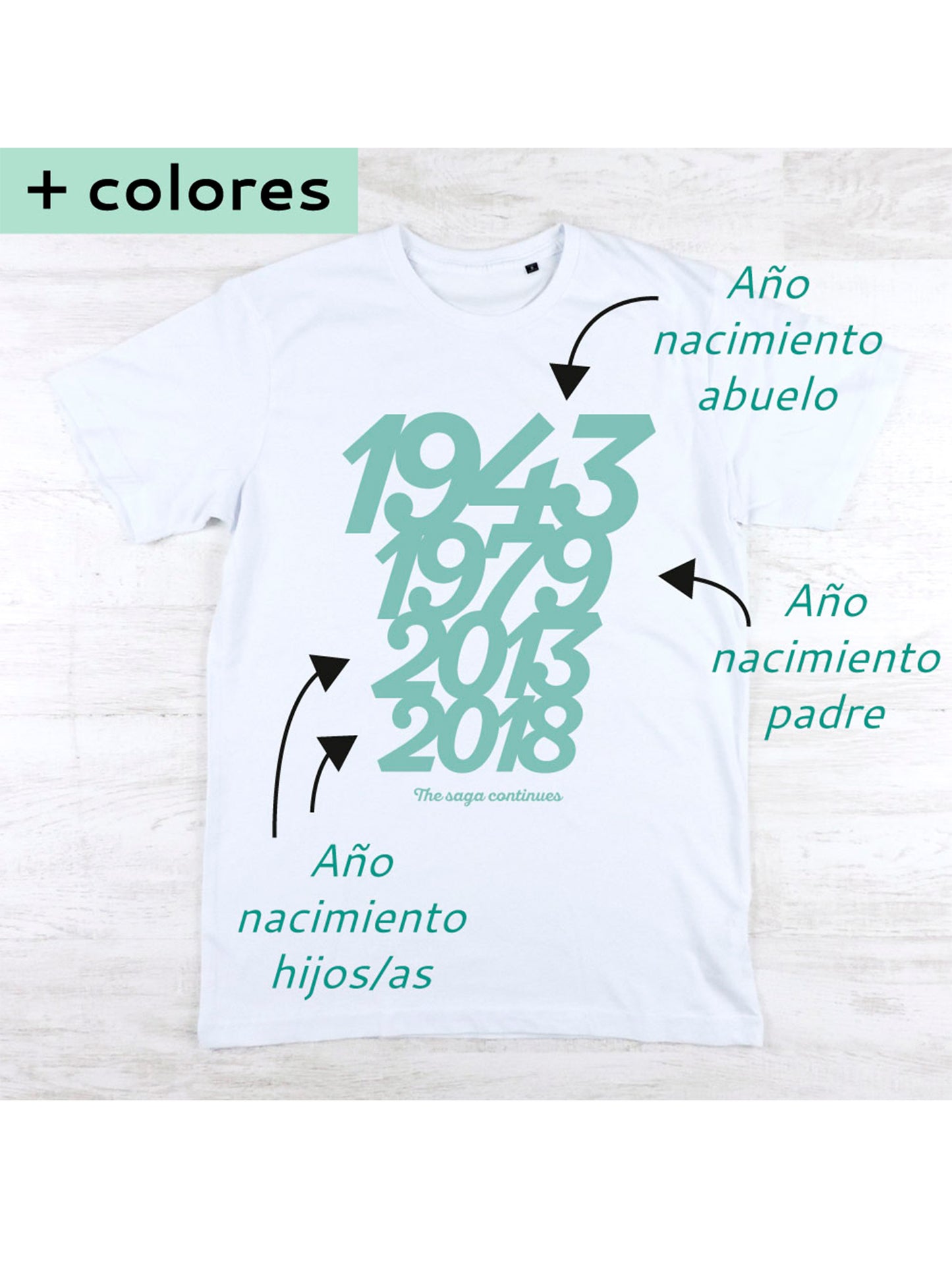 CAMISETA PARA PAPÁ 2 FECHAS Kidsme Store KIDSME