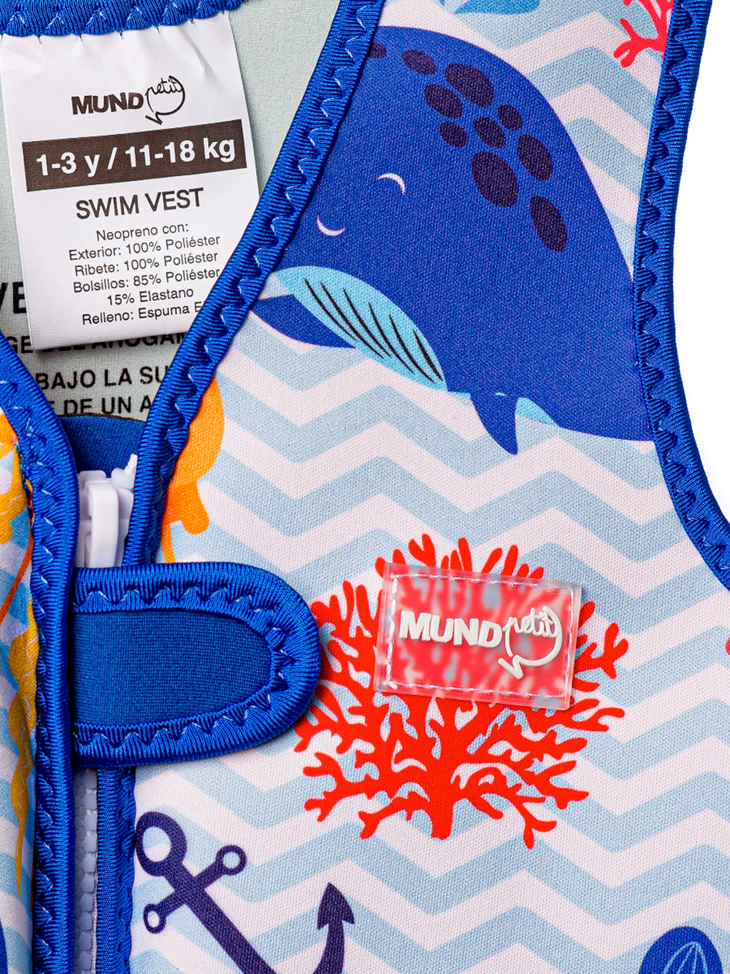 CHALECO FLOTADOR BALLENAS 2-5 AÑOS Mundo Petit KIDSME