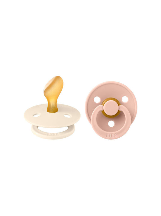 PACK 2 CHUPETES BIBS ANATÓMICA IVORY/BLUSH 2 TALLAS BIBS KIDSME
