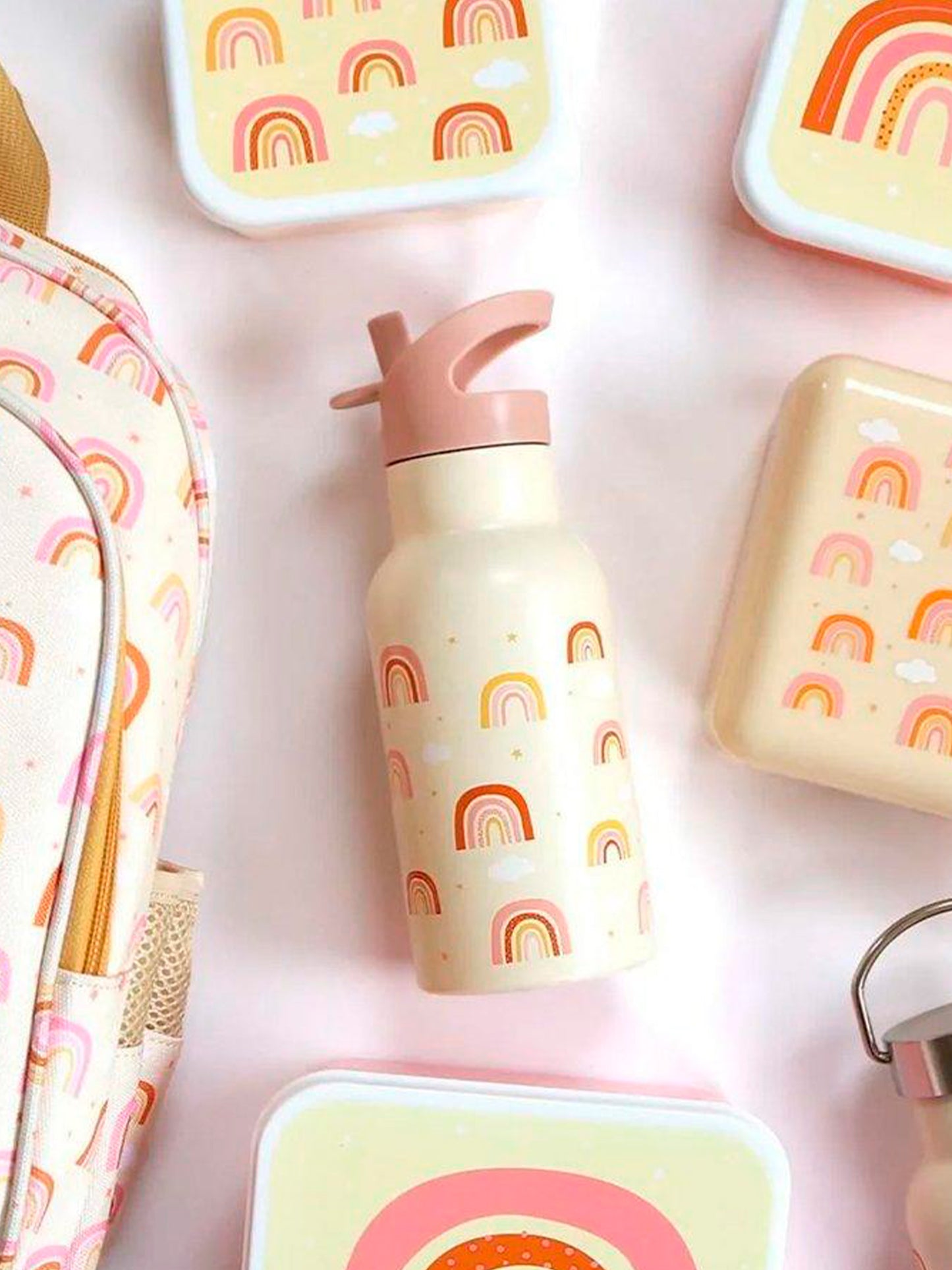 BOTELLA TÉRMICA ACERO RAINBOW A little lovely company KIDSME