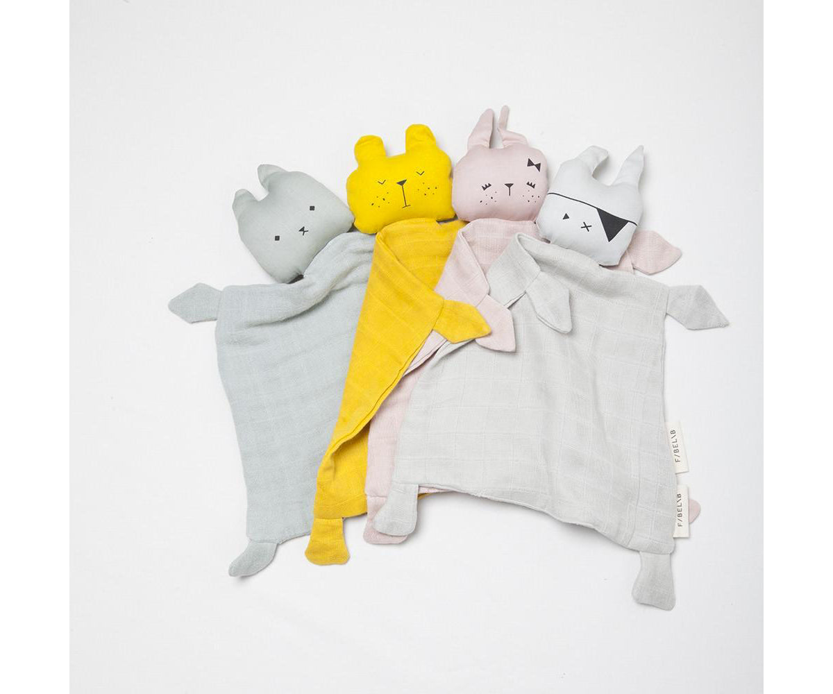 DOUDOU ANIMAL BUNNY MAUVE ALGODÓN ORGÁNICO Kidsme Store KIDSME