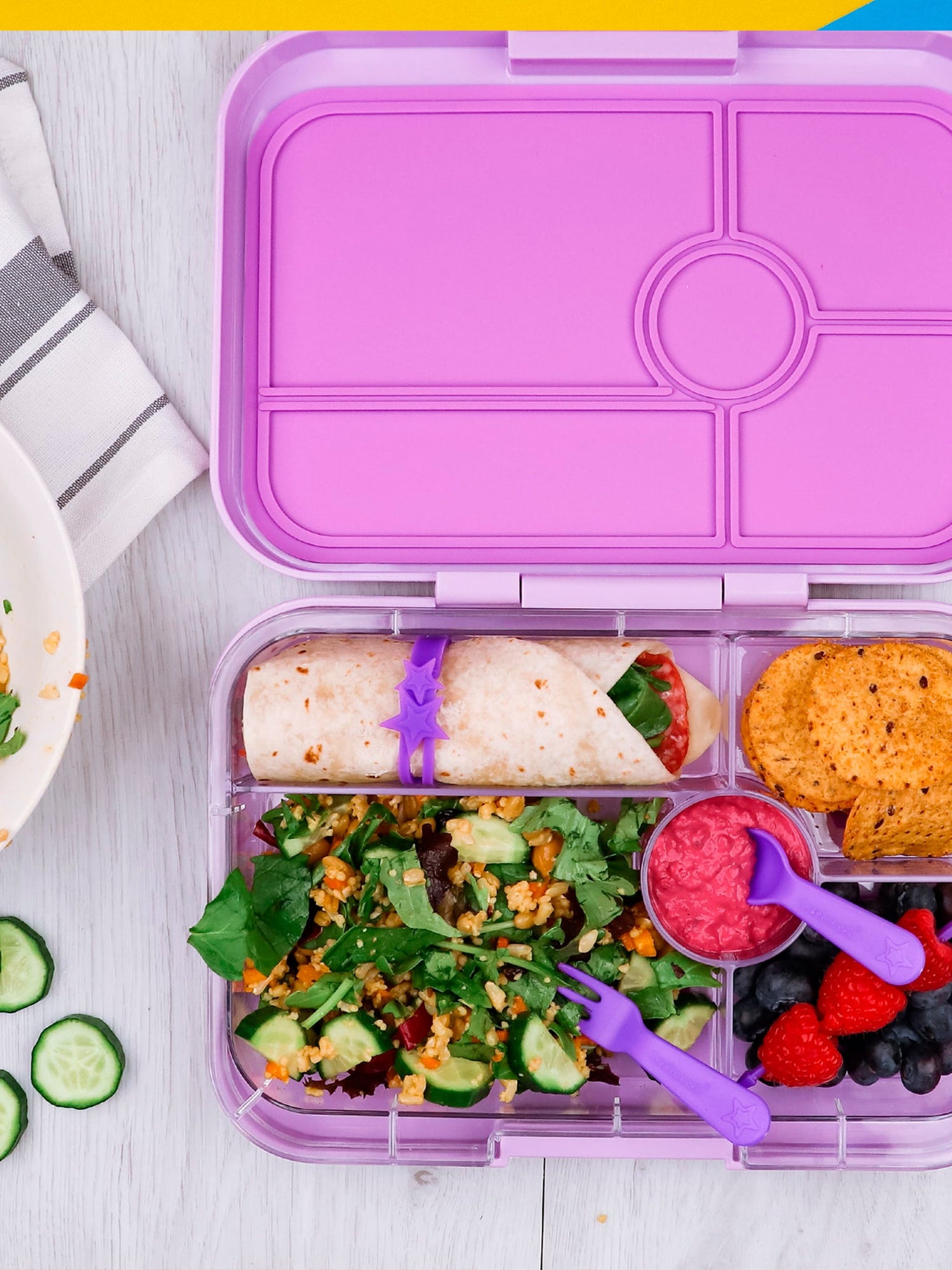 SET DE CUBIERTOS DESAYUNO ROSA Yumbox KIDSME