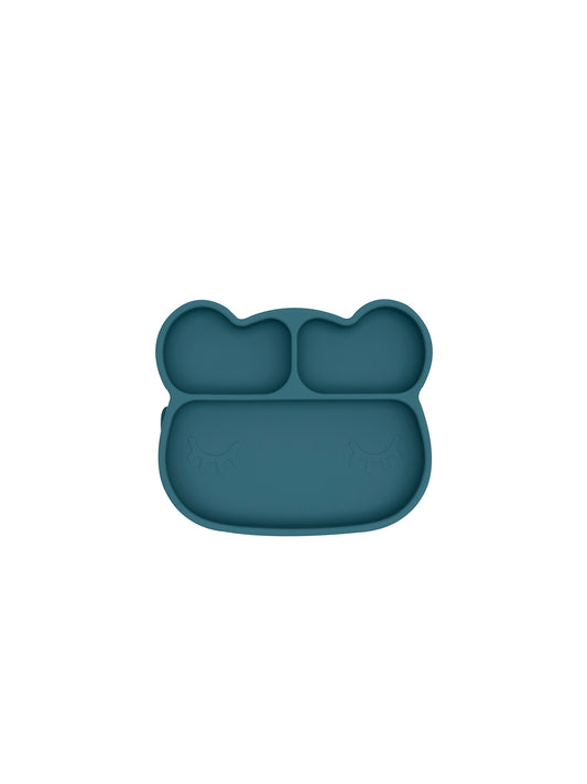 PLATO CON VENTOSA OSO AZUL DUSK we might be tiny KIDSME